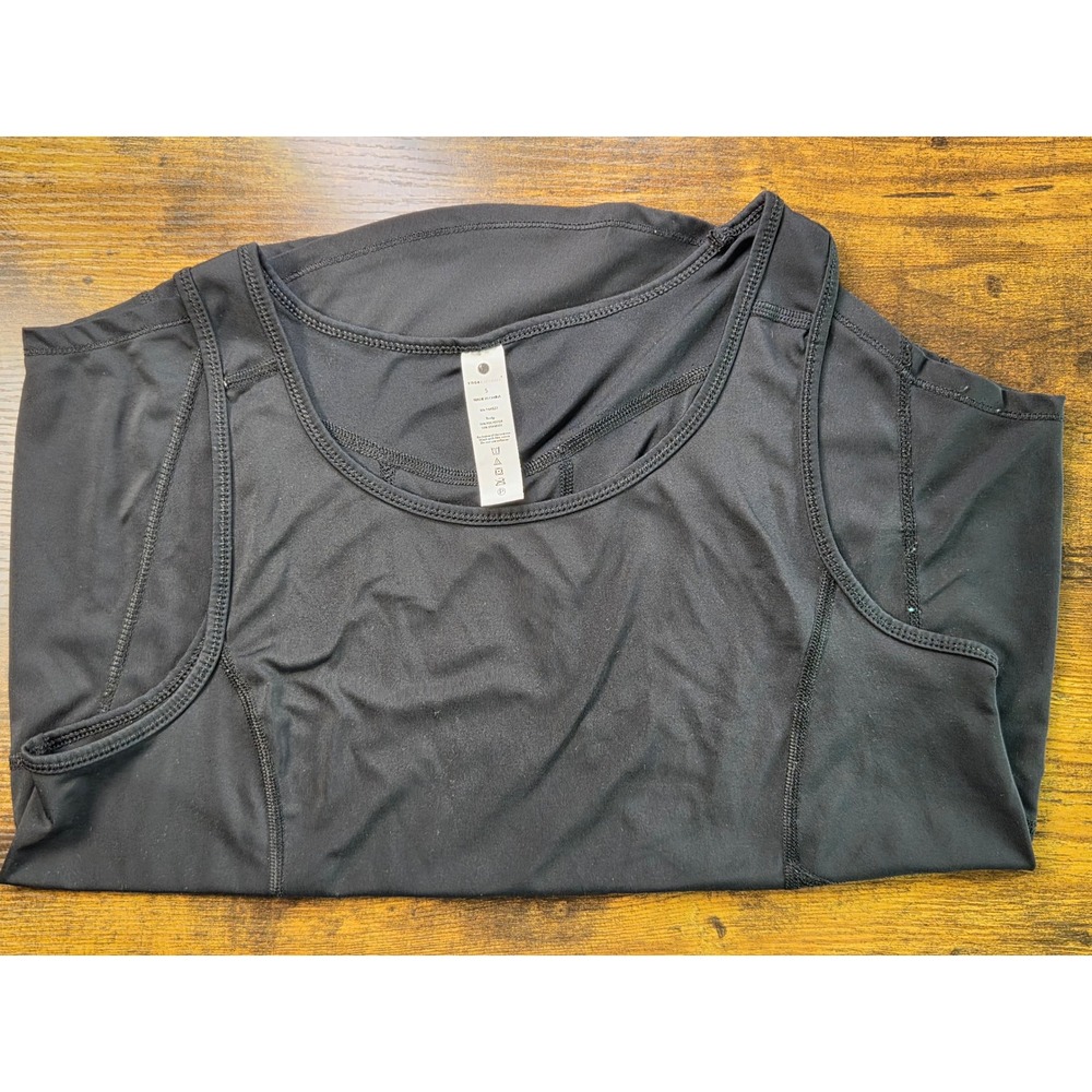 Yogalicious Womens Black Racerback Activewear Tank Top Scoop Neck Small RN144527